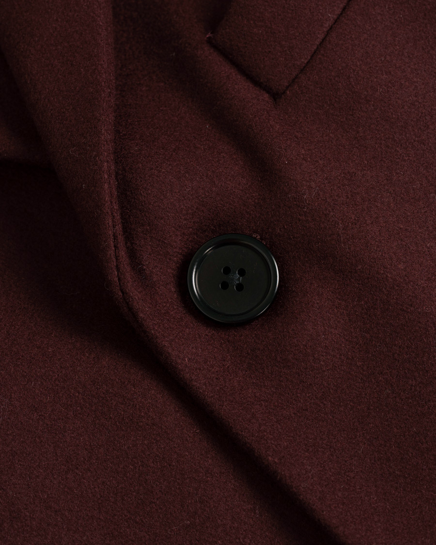 Herren | Jacken | J.Lindeberg | Wolger Compact Melton Coat Wine Red