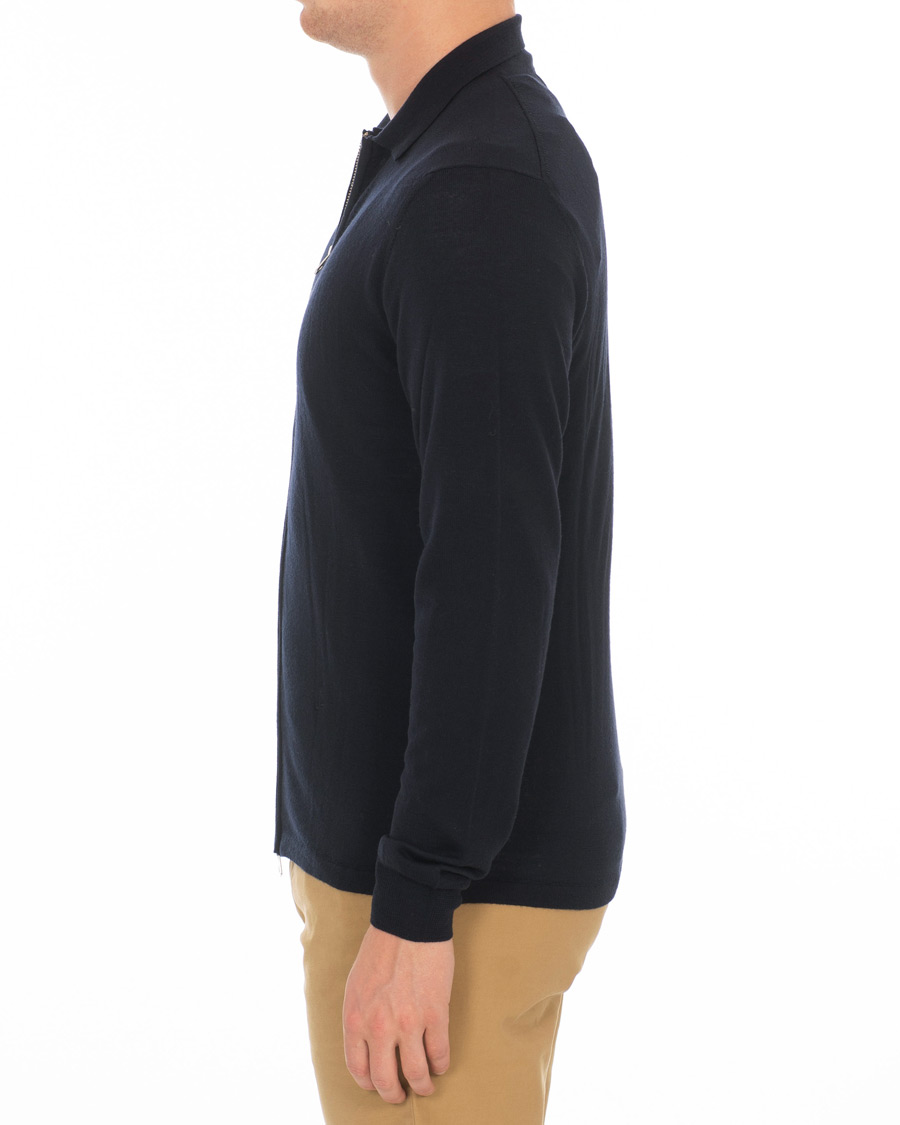 Herren | Pullover | J.Lindeberg | Nyle Full Zip Merino Navy