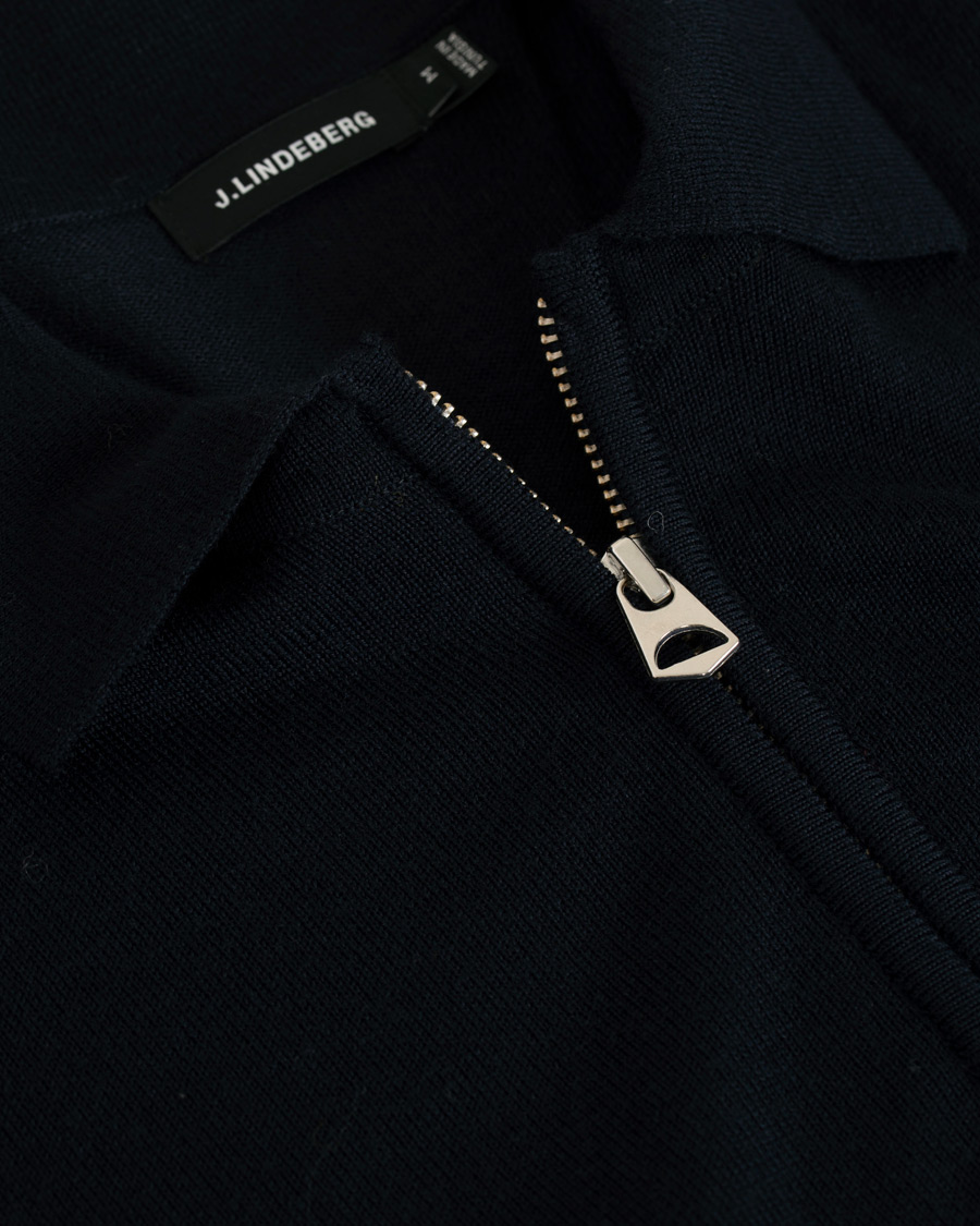 Herren | Pullover | J.Lindeberg | Nyle Full Zip Merino Navy