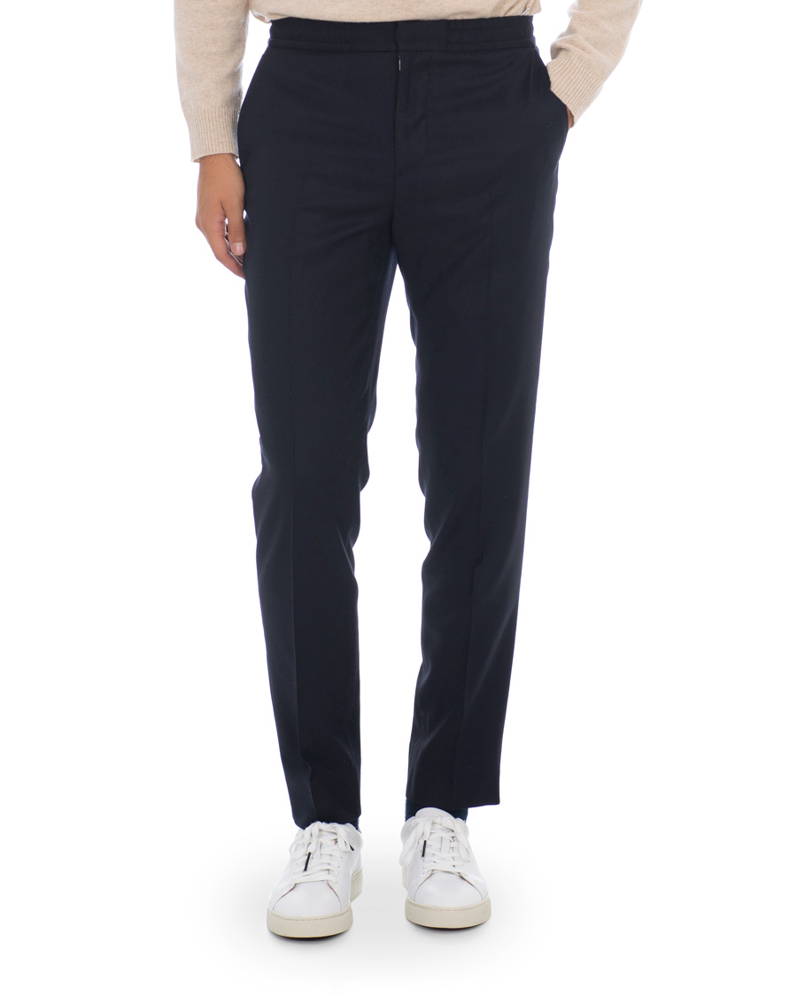 Herren | Hosen | J.Lindeberg | Sasha Drawstring Flannel Trousers Navy
