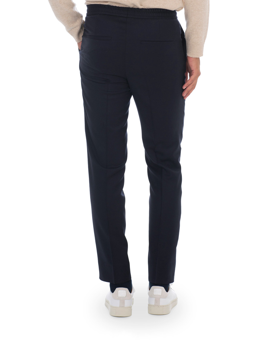Herren | Hosen | J.Lindeberg | Sasha Drawstring Flannel Trousers Navy