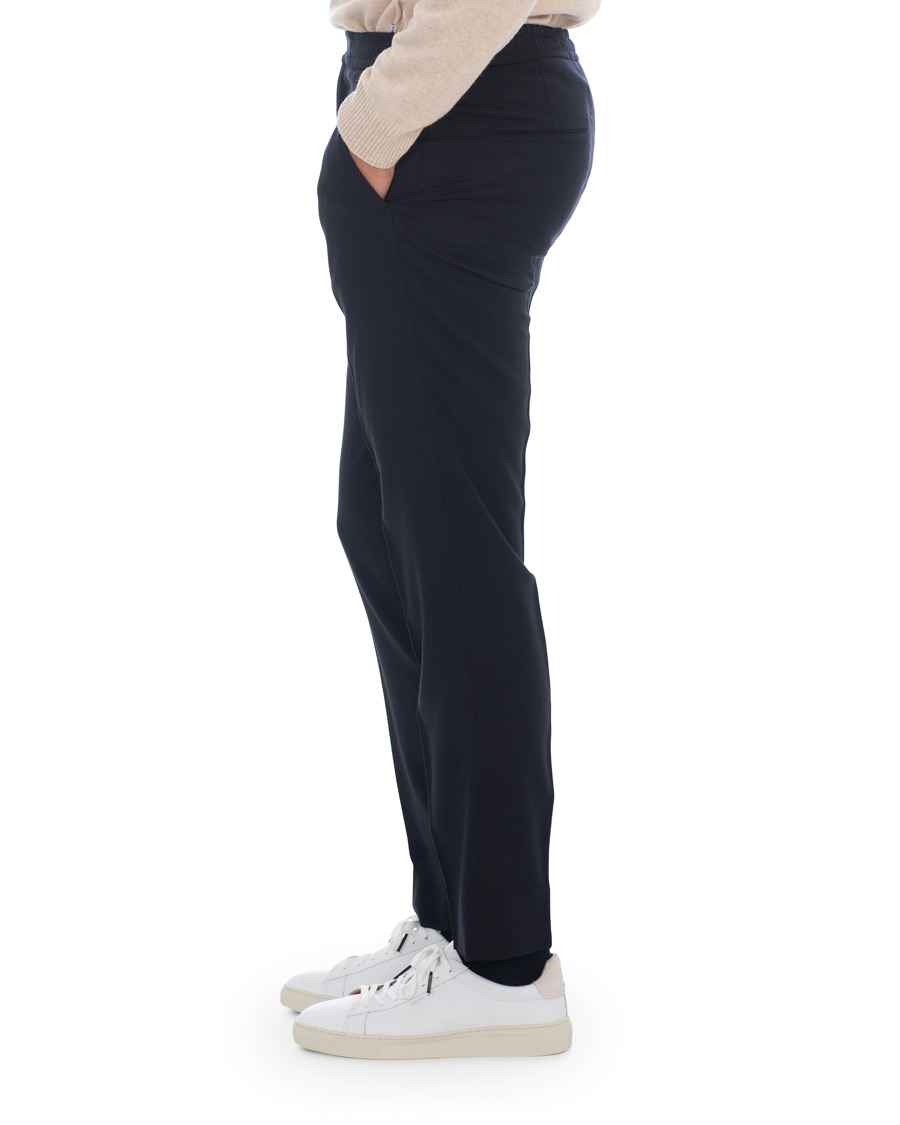 Herren | Hosen | J.Lindeberg | Sasha Drawstring Flannel Trousers Navy