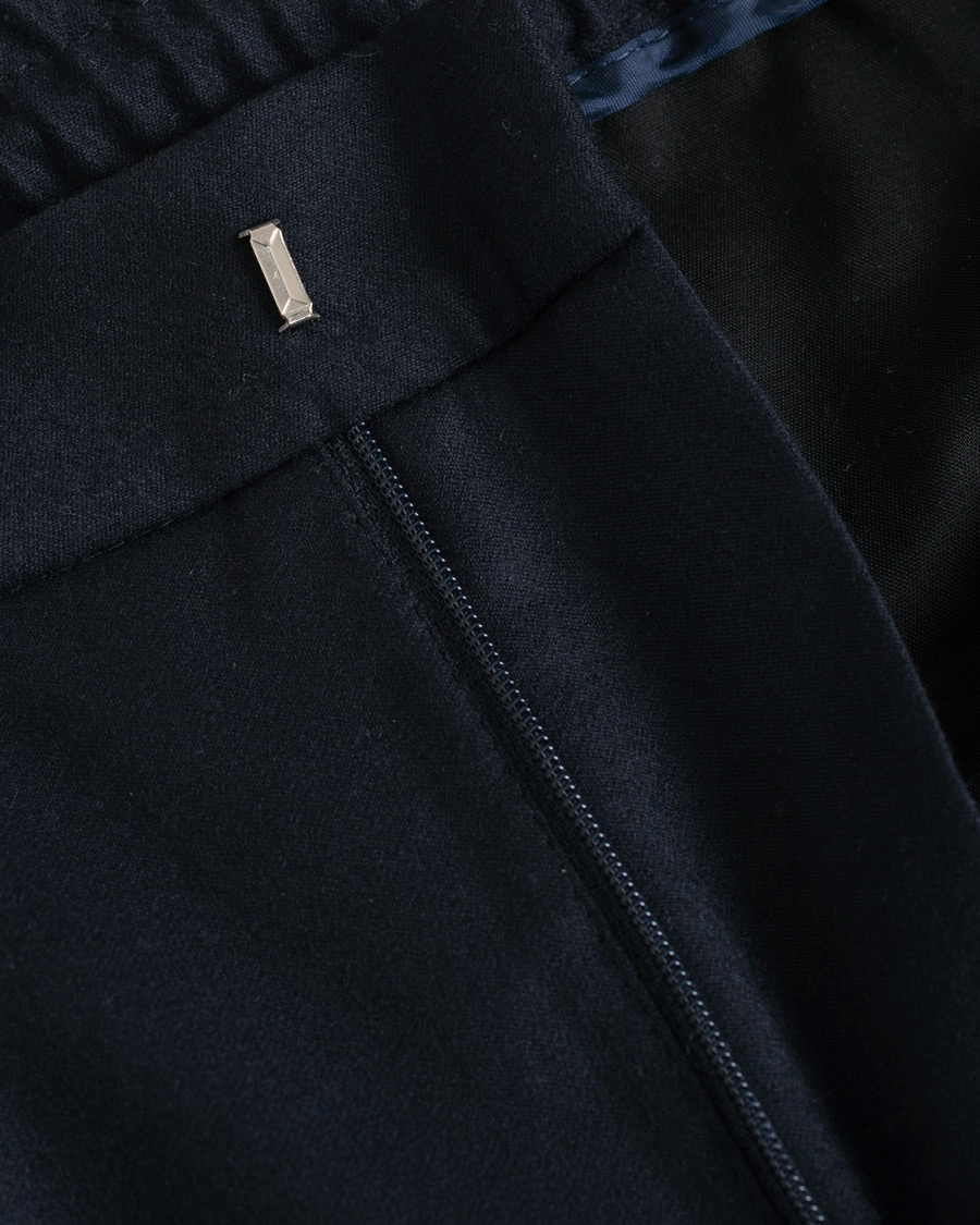 Herren | Hosen | J.Lindeberg | Sasha Drawstring Flannel Trousers Navy