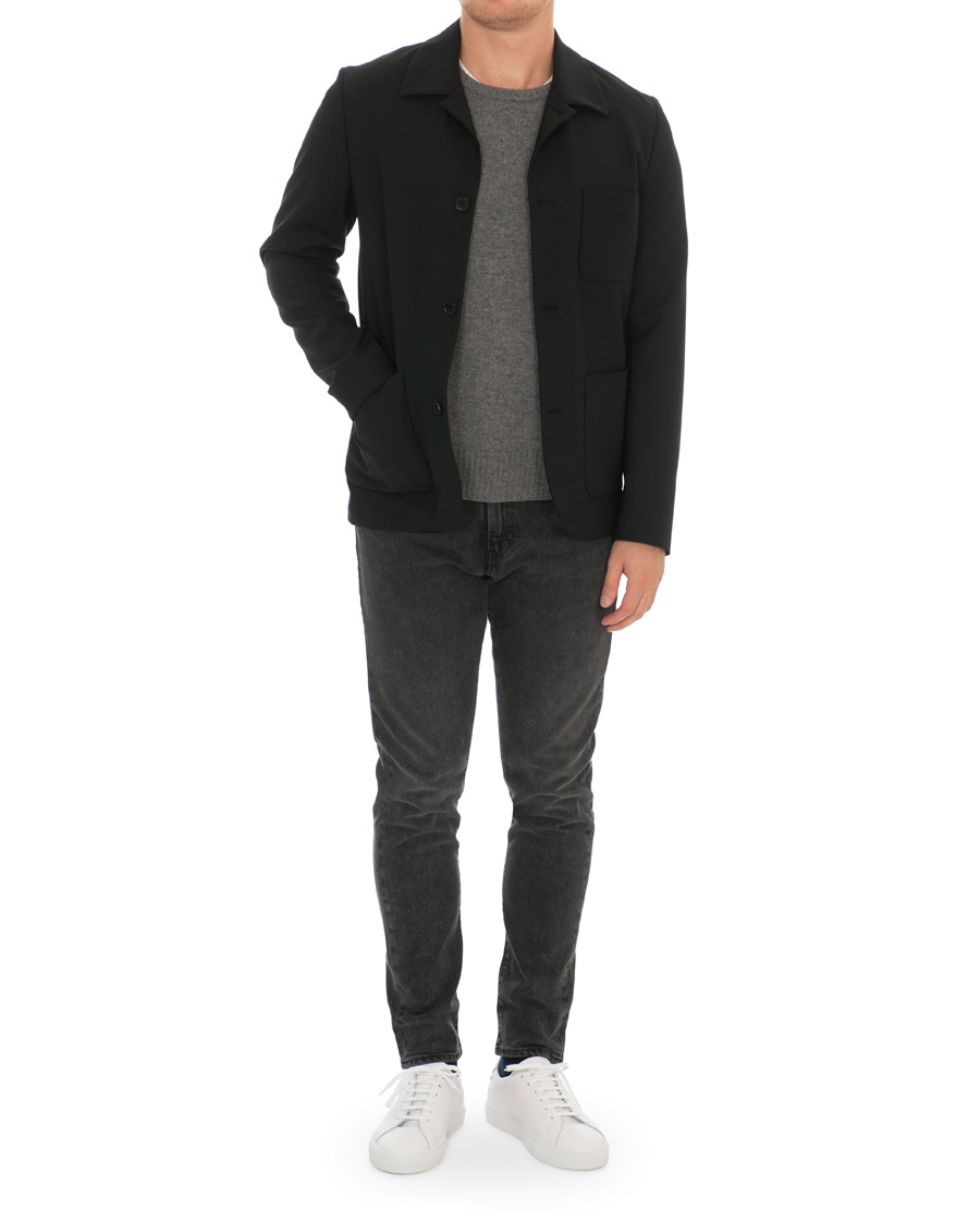 Herren | Hemden | J.Lindeberg | Oxford Sport Stretch Wool Overshirt Black