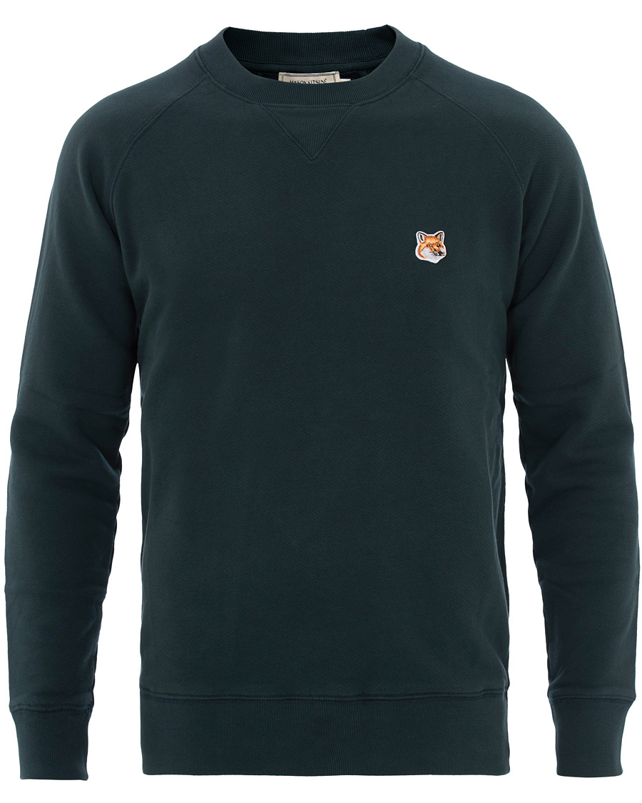 Herren | Pullover | Maison Kitsuné | Sweatshirt Fox Head Patch Forest Green