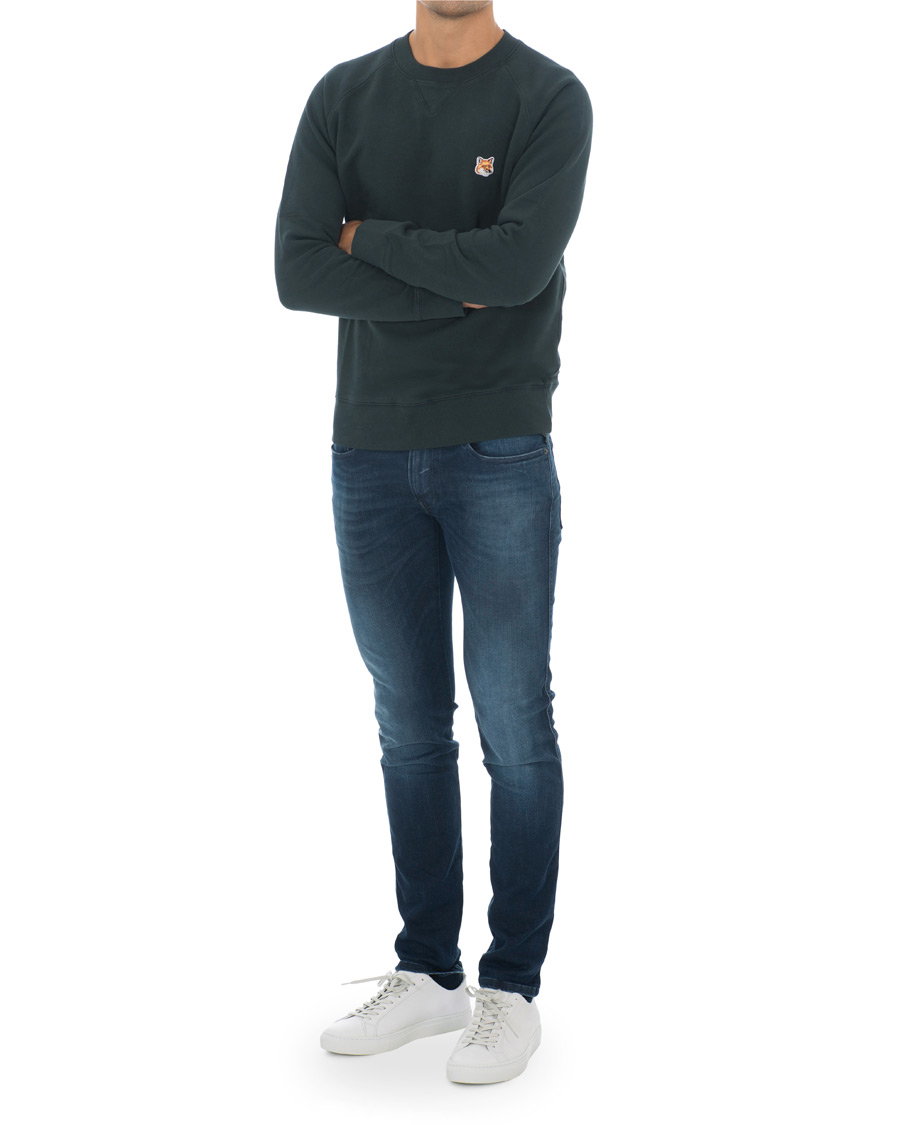 Herren | Pullover | Maison Kitsuné | Sweatshirt Fox Head Patch Forest Green