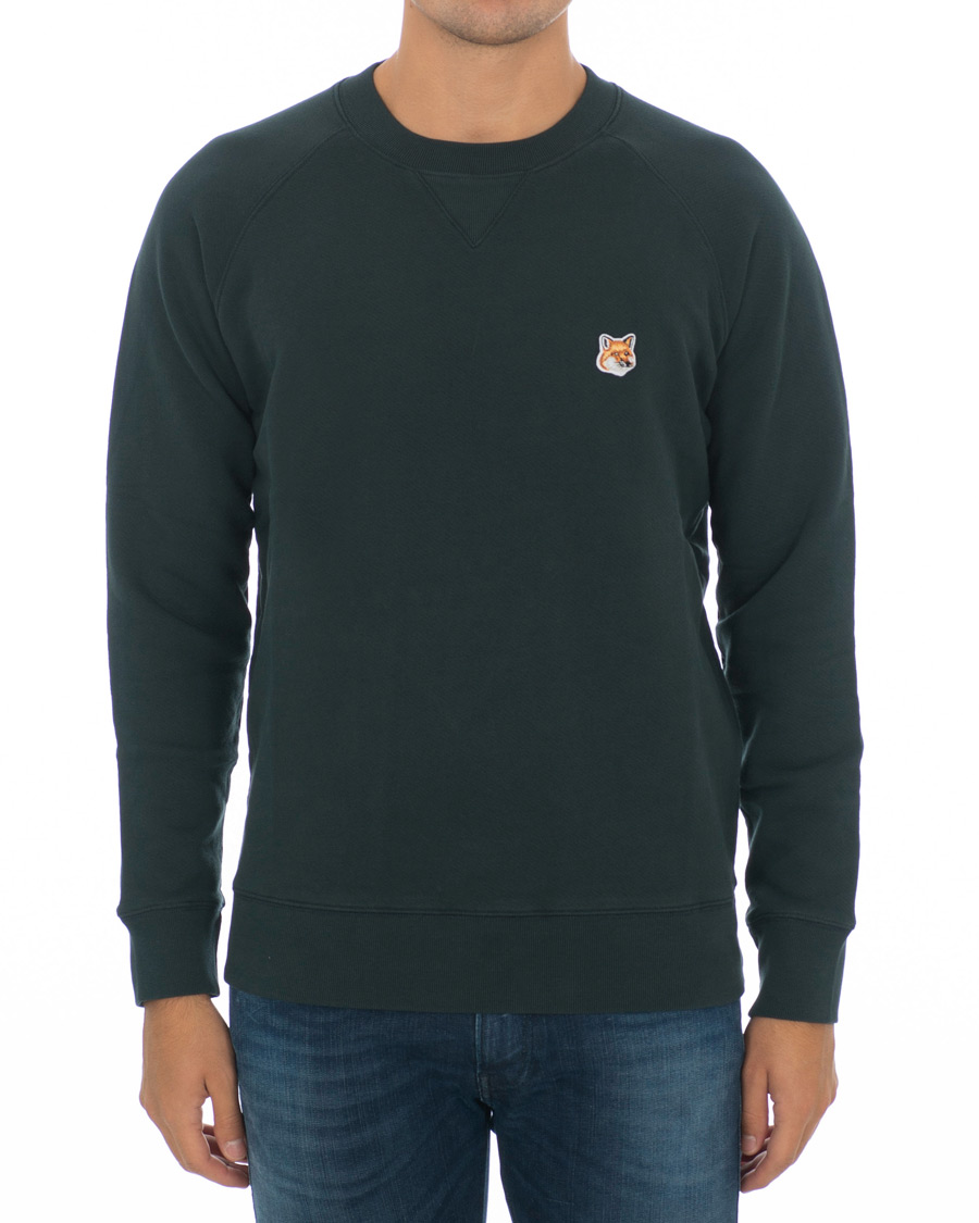 Herren | Pullover | Maison Kitsuné | Sweatshirt Fox Head Patch Forest Green
