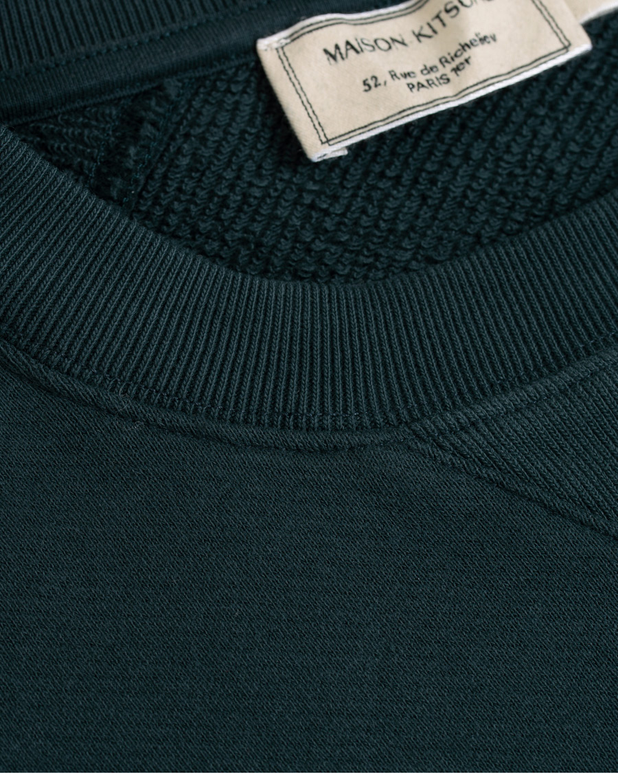 Herren | Pullover | Maison Kitsuné | Sweatshirt Fox Head Patch Forest Green