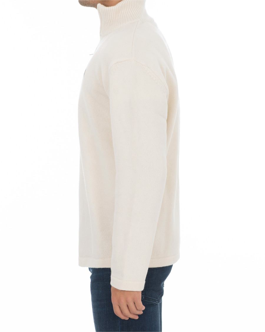 Herren | Pullover | Maison Kitsuné | Wool/Cashmere Zip Collar Pullover Ecru