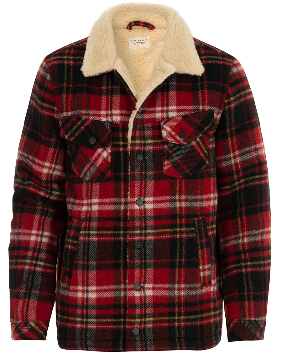 Herren | Jacken | Nudie Jeans | Lenny Plaid Jacket Red Alert