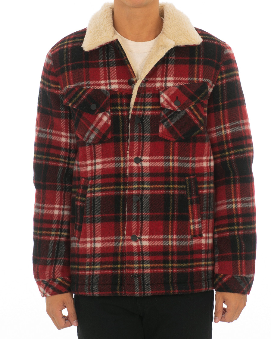 Herren | Jacken | Nudie Jeans | Lenny Plaid Jacket Red Alert