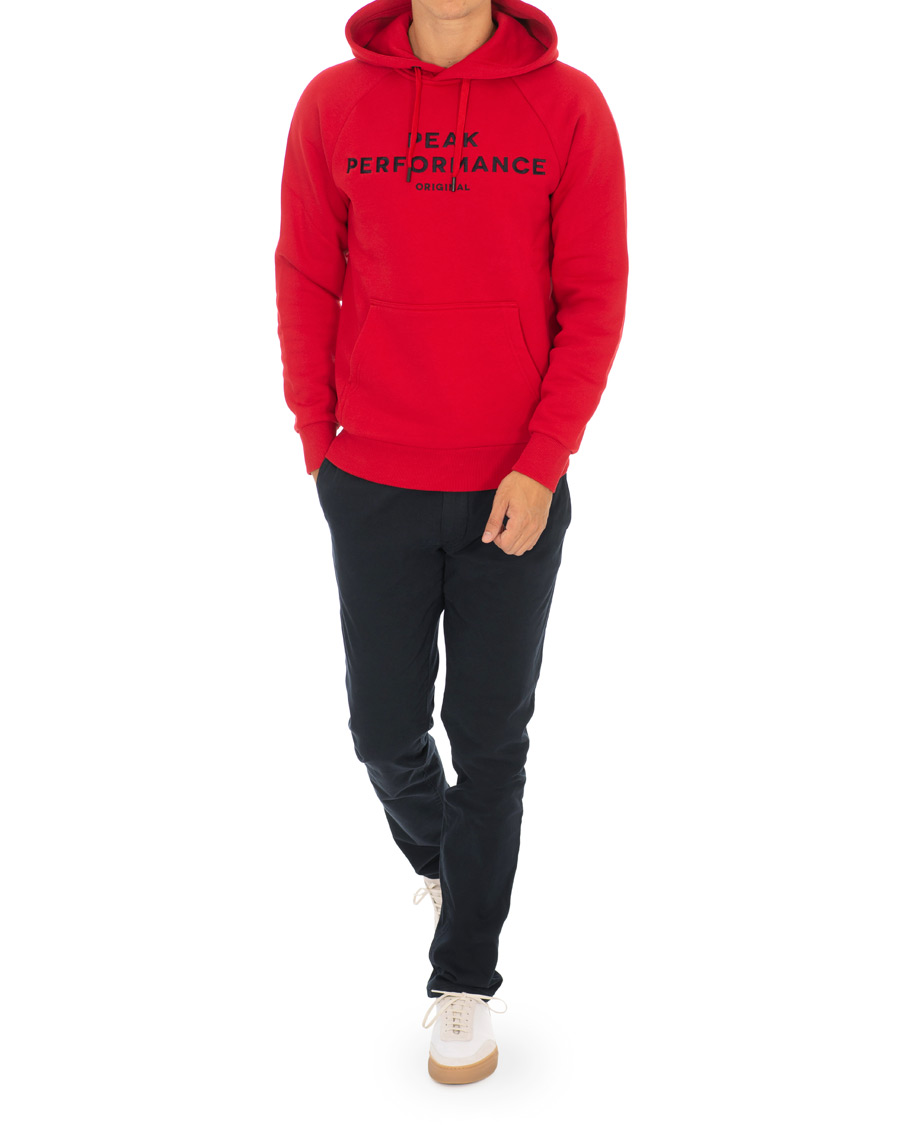 Herren | Pullover | Peak Performance | Logo Hoodie Red