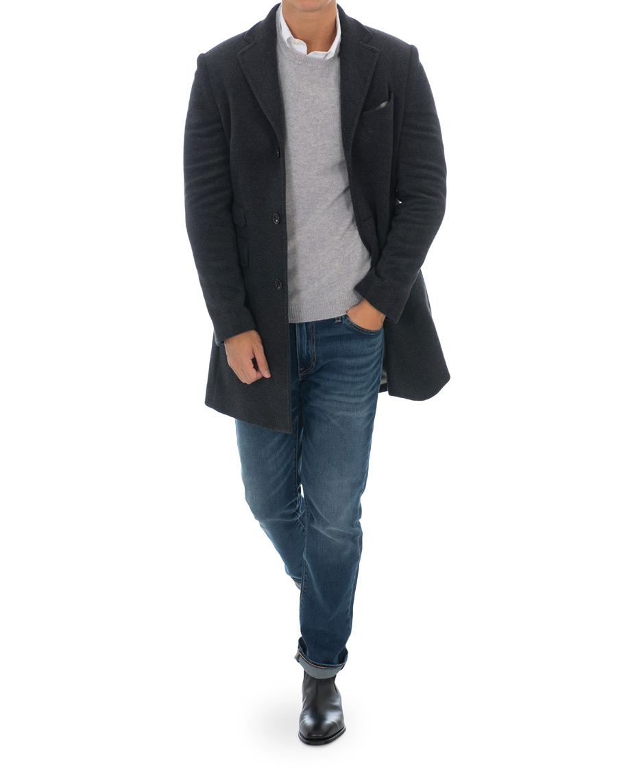 Herren | Jacken | Morris | Wesley Wool/Cashmere Coat Antracite