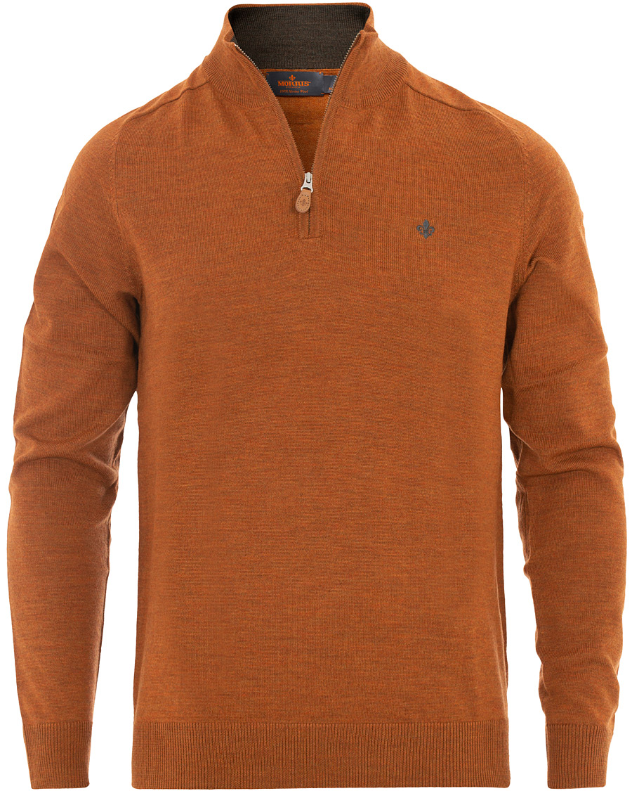 Herren | Pullover | Morris | John Merino Half Zip Camel