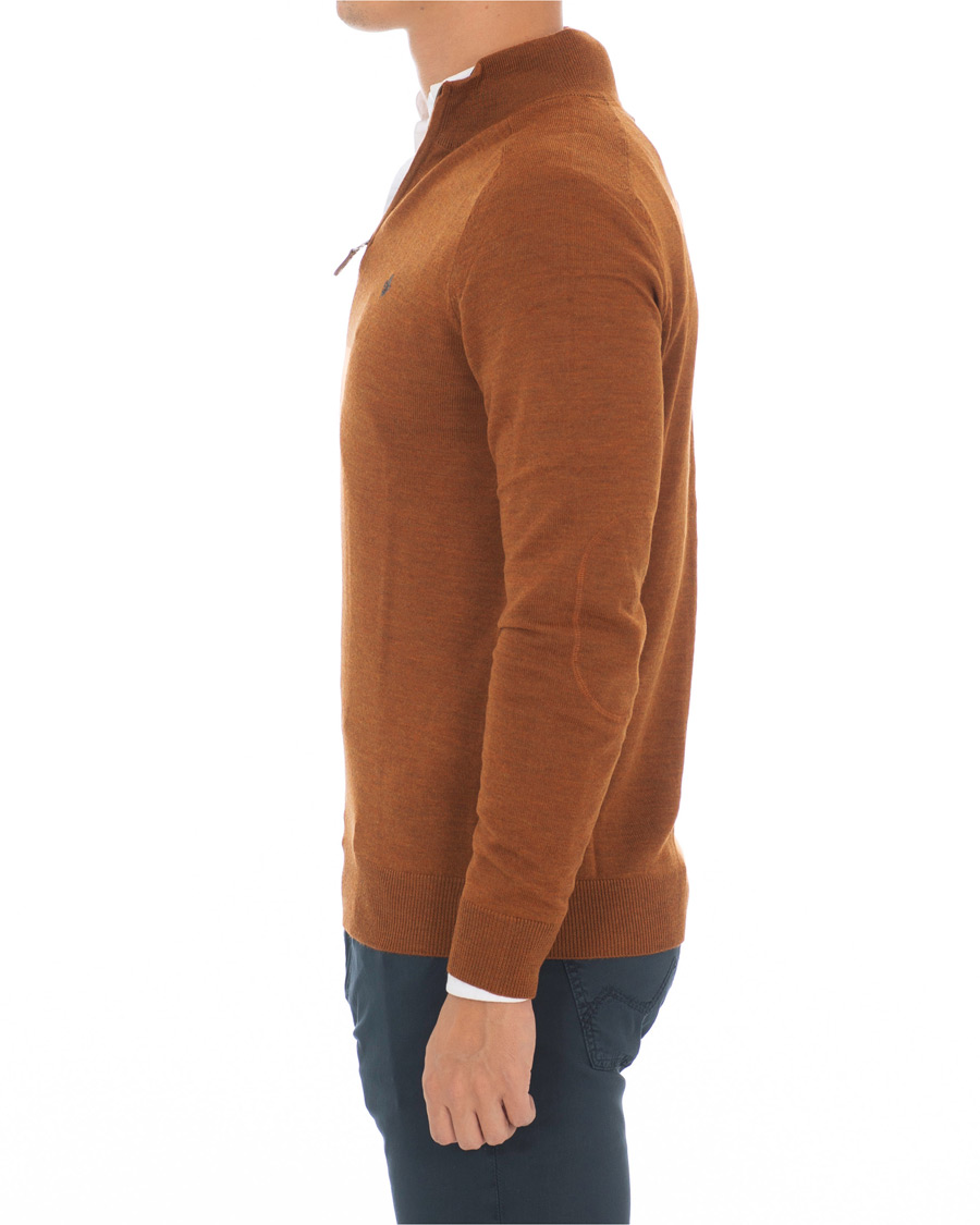 Herren | Pullover | Morris | John Merino Half Zip Camel