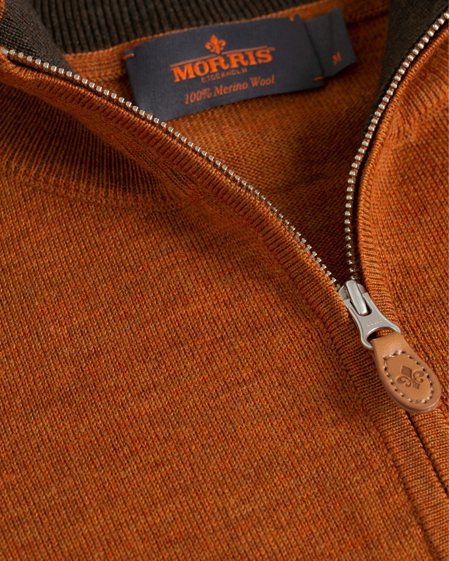 Herren | Pullover | Morris | John Merino Half Zip Camel