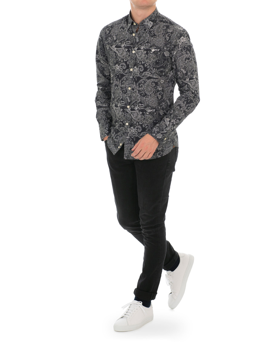 Herren | Hemden | Morris | Montaron Printed Paisley Shirt Grey