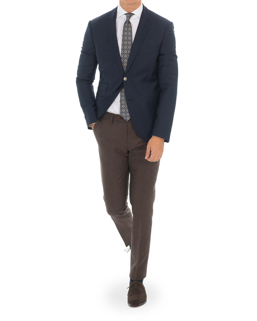 Herren | Hosen | Morris | Rodney Flannel Trousers Brown
