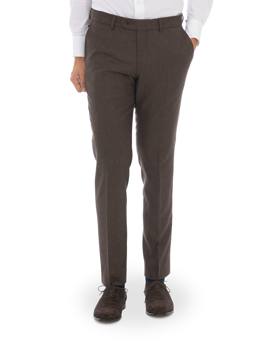 Herren | Hosen | Morris | Rodney Flannel Trousers Brown