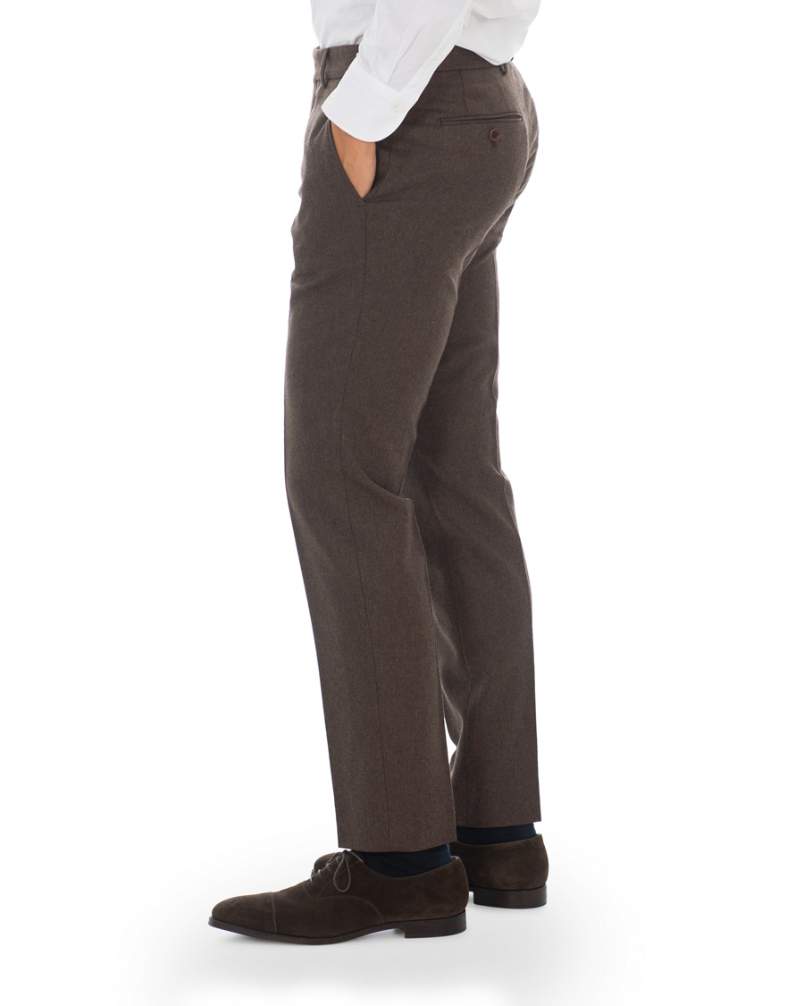 Herren | Hosen | Morris | Rodney Flannel Trousers Brown