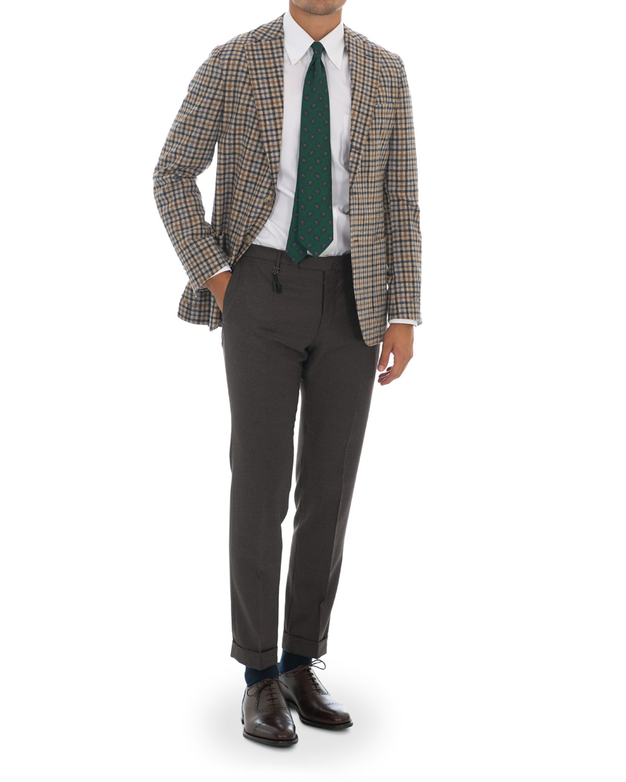 Herren | Sakkos | Morris Heritage | John Colour Check Wool Blazer Brown
