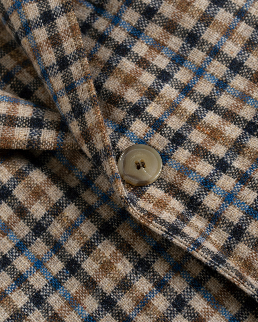 Herren | Sakkos | Morris Heritage | John Colour Check Wool Blazer Brown