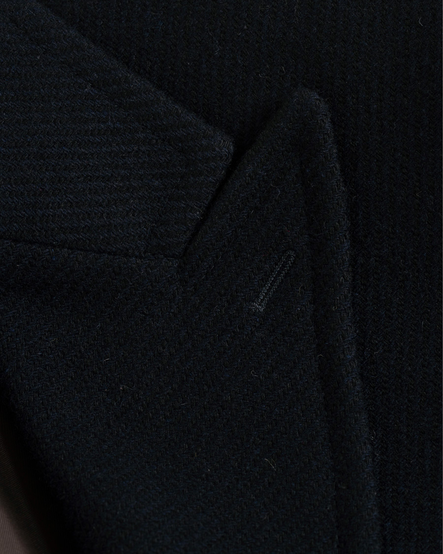 Herren | Jacken | Morris Heritage | Structured Wool Peak Lapel Coat Navy