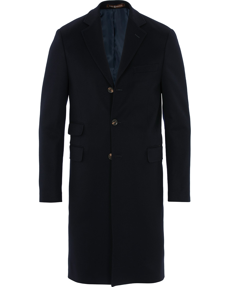 Herren | Jacken | Morris Heritage | Gillis Loro Piana Wool Coat Navy
