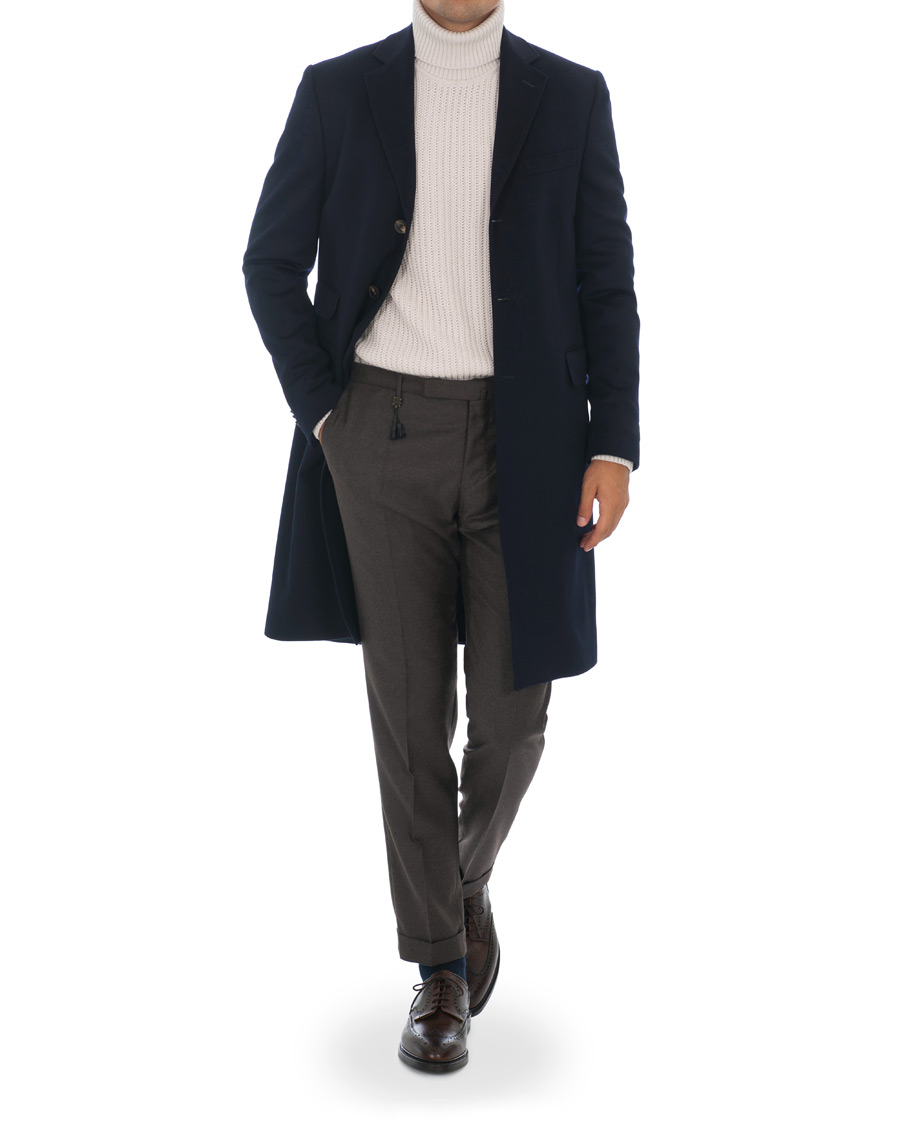 Herren | Jacken | Morris Heritage | Gillis Loro Piana Wool Coat Navy