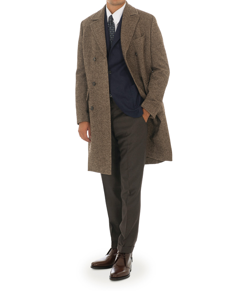 Herren | Jacken | Morris Heritage | Heritage Double Breasted Herringbone Coat Brown
