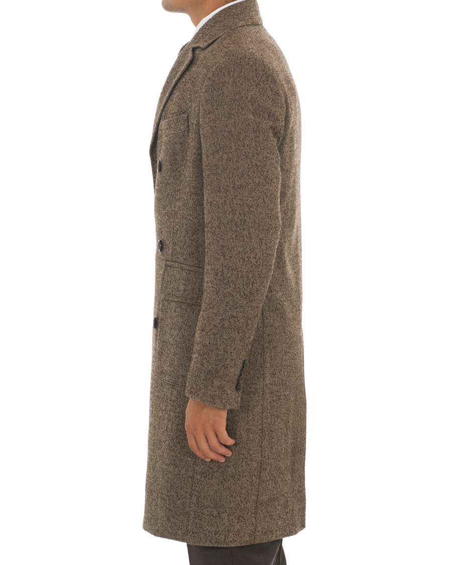 Herren | Jacken | Morris Heritage | Heritage Double Breasted Herringbone Coat Brown