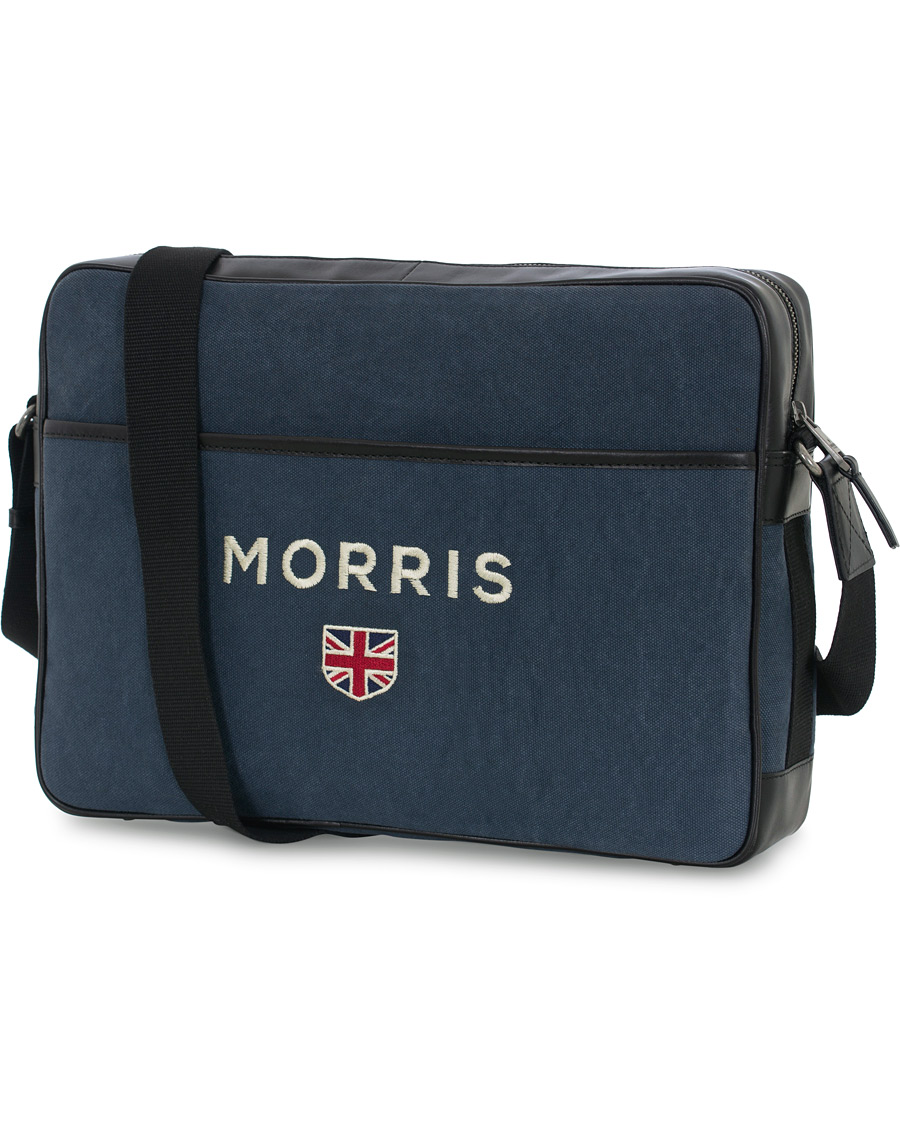 Herren | Morris Donovan Canvas Computer Bag Navy/black | Morris | Donovan Canvas Computer Bag Navy/black