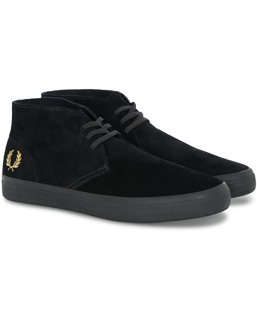Herren | Fred Perry Portwood Suede Chukka Sneaker Black/Champagne | Fred Perry | Portwood Suede Chukka Sneaker Black/Champagne