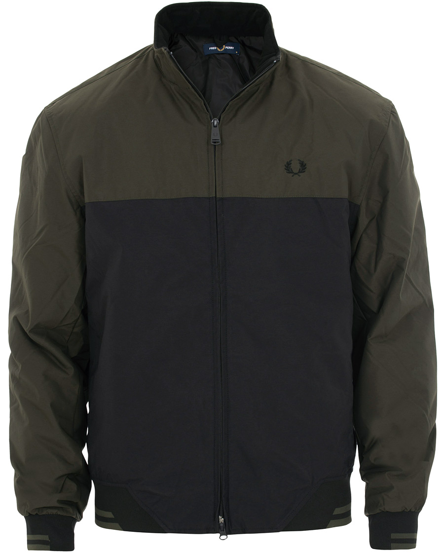 Herren | Jacken | Fred Perry | Colour Block Sports Jacket Hunting Green