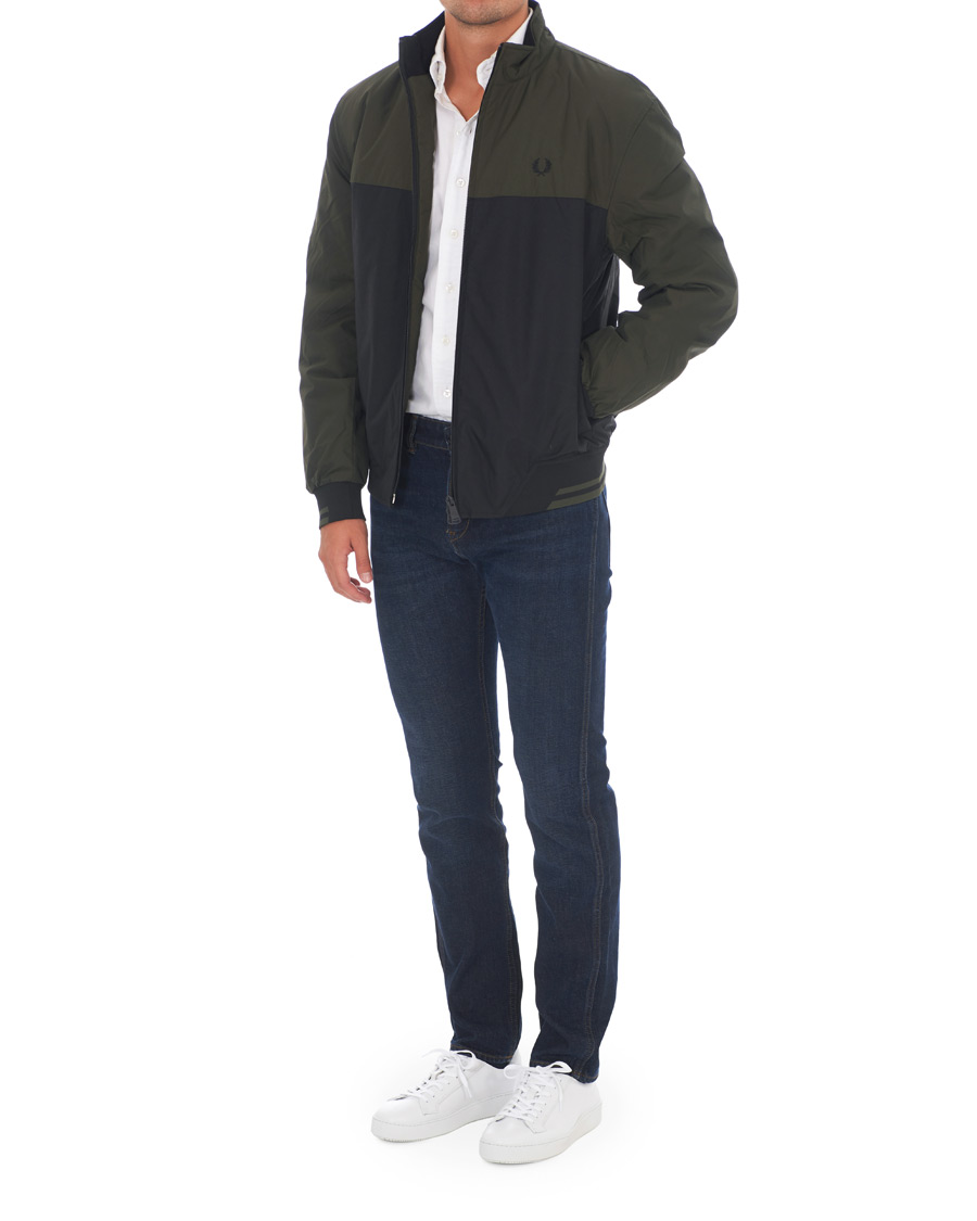 Herren | Jacken | Fred Perry | Colour Block Sports Jacket Hunting Green