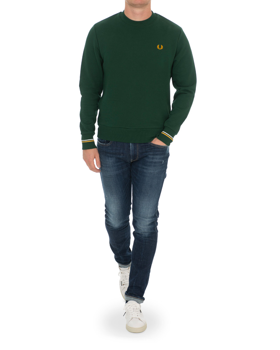 Herren | Pullover | Fred Perry | Crew Neck Sweatshirt Green
