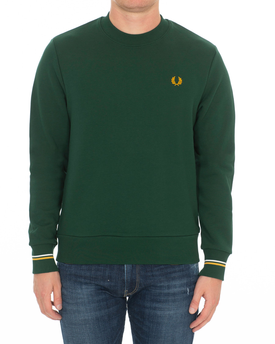 Herren | Pullover | Fred Perry | Crew Neck Sweatshirt Green