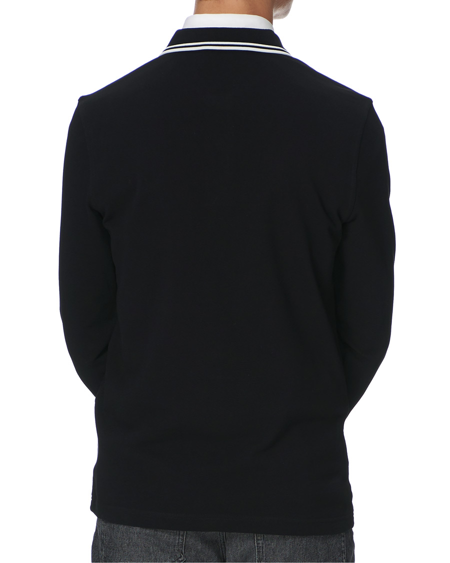 Herren | Pullover | Fred Perry | Slim Fit Long Sleeve Polo Twin Tip Black