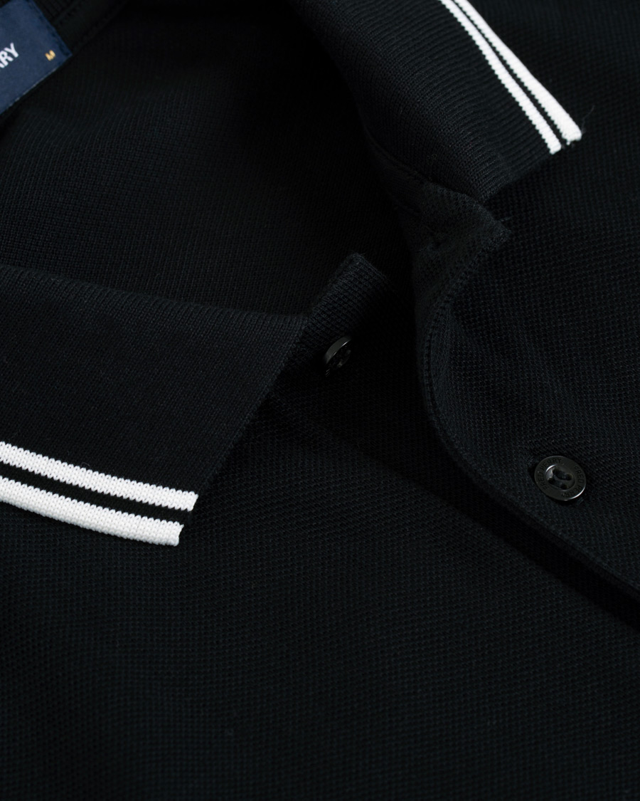 Herren | Pullover | Fred Perry | Slim Fit Long Sleeve Polo Twin Tip Black