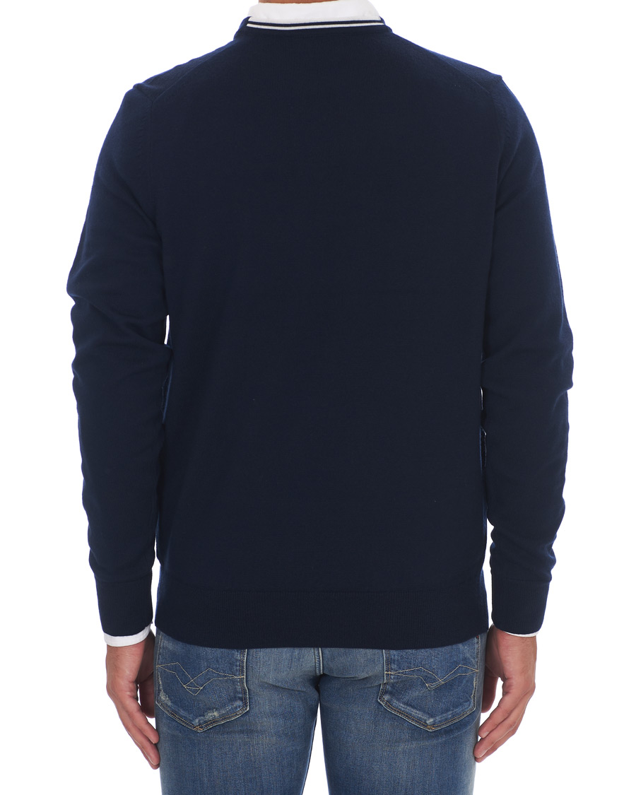 Herren | Pullover | Fred Perry | Merino Wool Crew Neck Pullover Carbon Blue
