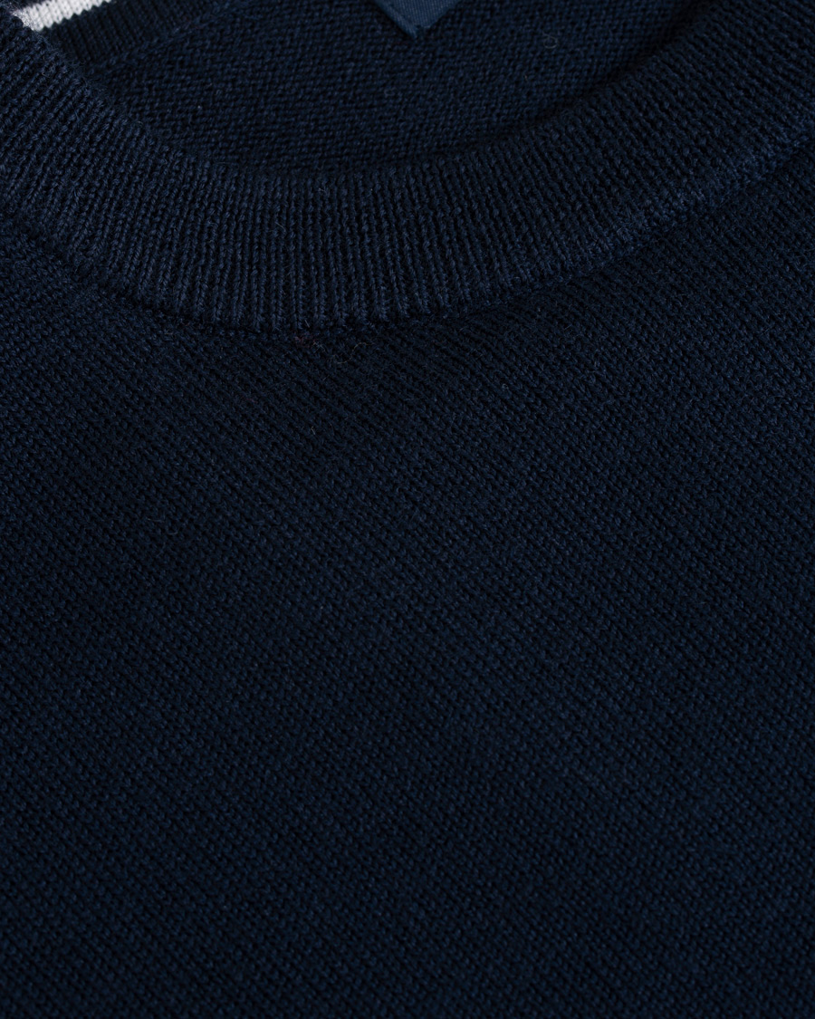 Herren | Pullover | Fred Perry | Merino Wool Crew Neck Pullover Carbon Blue