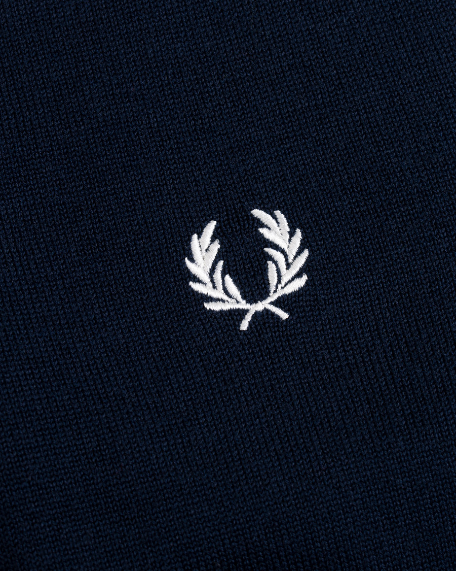 Herren | Pullover | Fred Perry | Merino Wool Crew Neck Pullover Carbon Blue