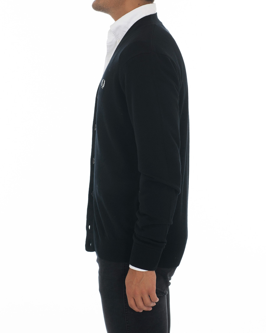 Herren | Pullover | Fred Perry | Merino Wool Cardigan Black