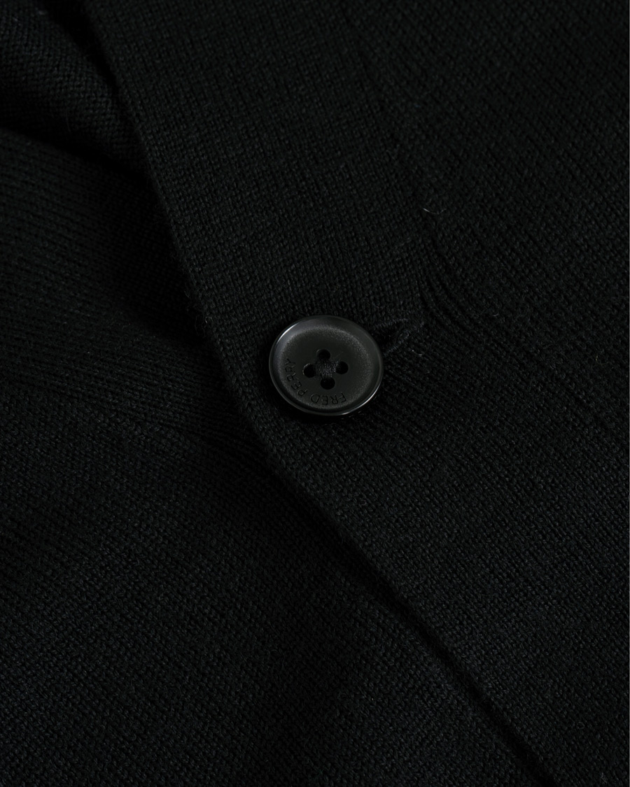Herren | Pullover | Fred Perry | Merino Wool Cardigan Black