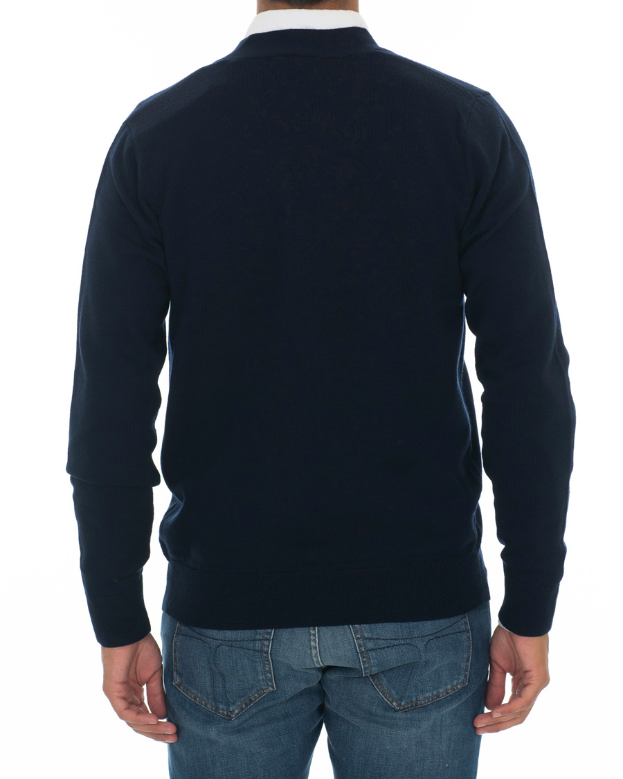 Herren | Pullover | Fred Perry | Merino Wool Cardigan Carbon Blue