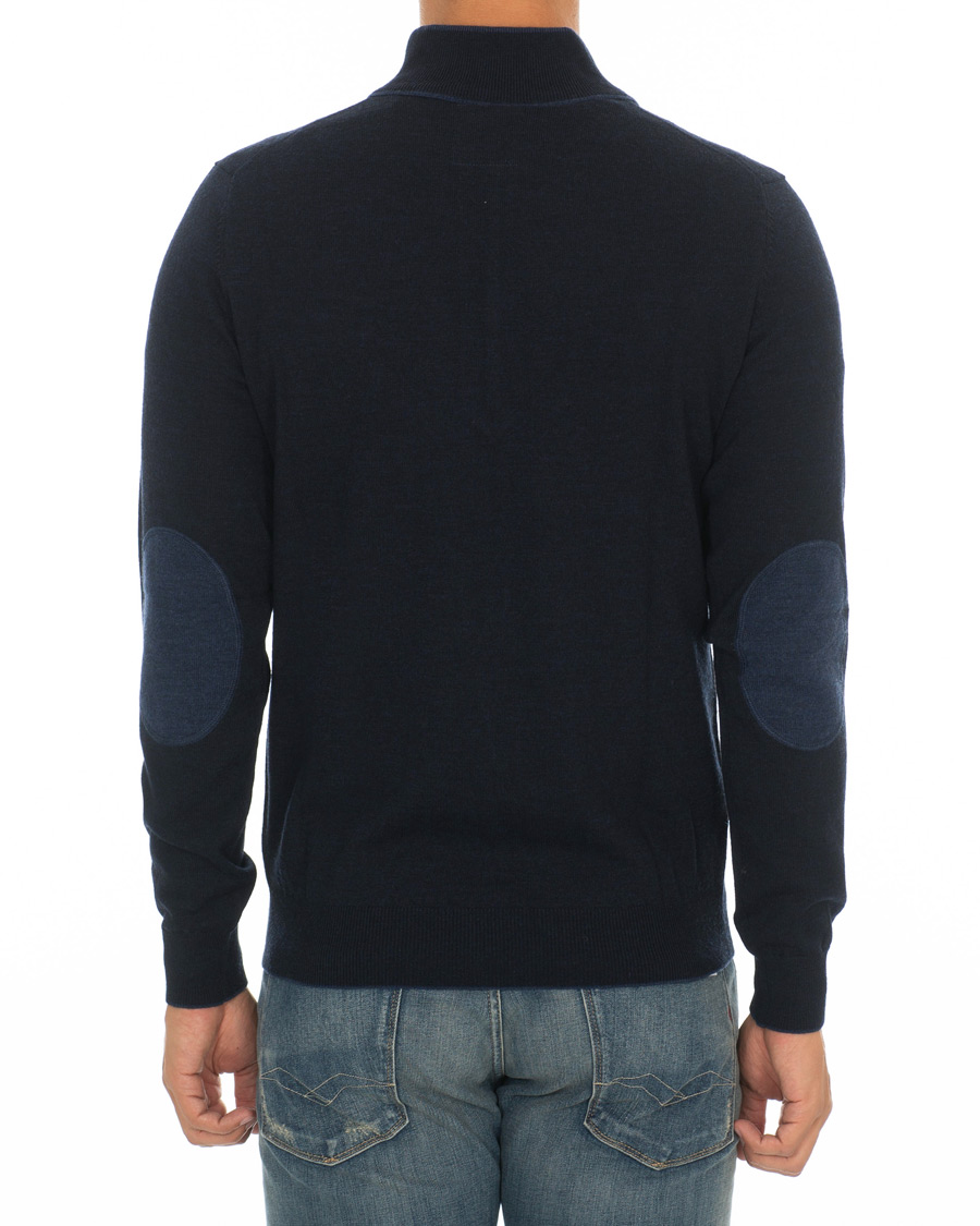 Herren | Pullover | Aeronautica Militare | MA1188 Merino Half Zip Navy