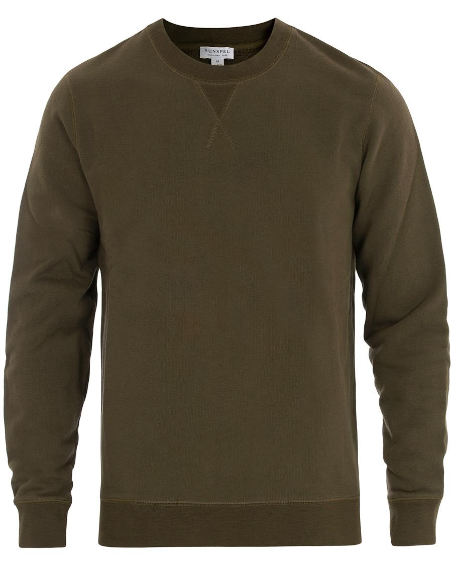 Herren | Pullover | Sunspel | Loopback Sweatshirt Military Green