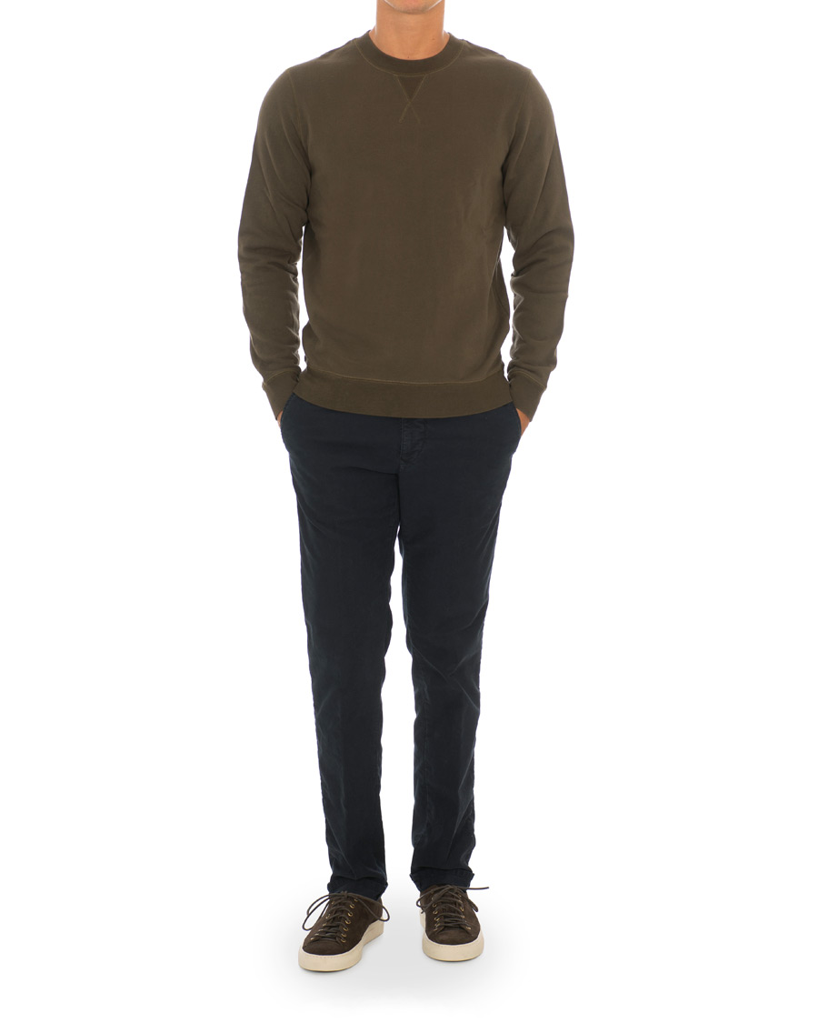 Herren | Pullover | Sunspel | Loopback Sweatshirt Military Green