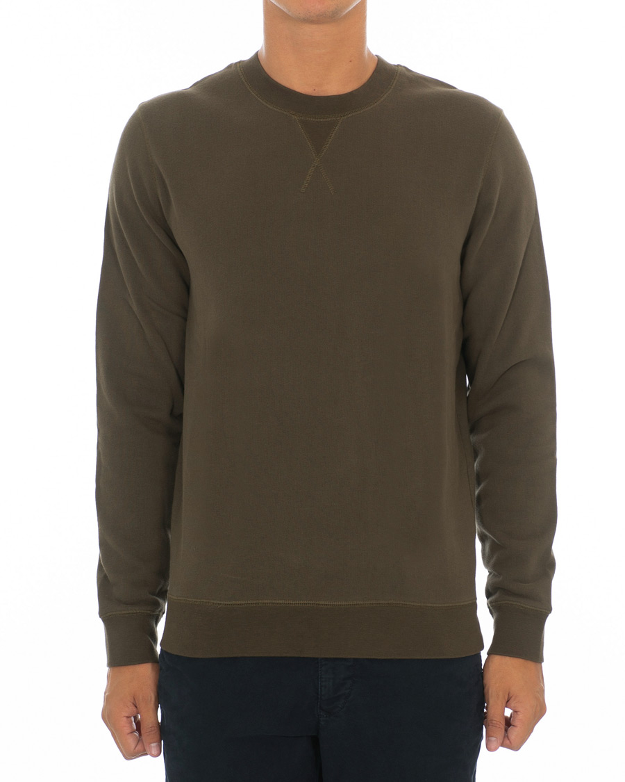 Herren | Pullover | Sunspel | Loopback Sweatshirt Military Green