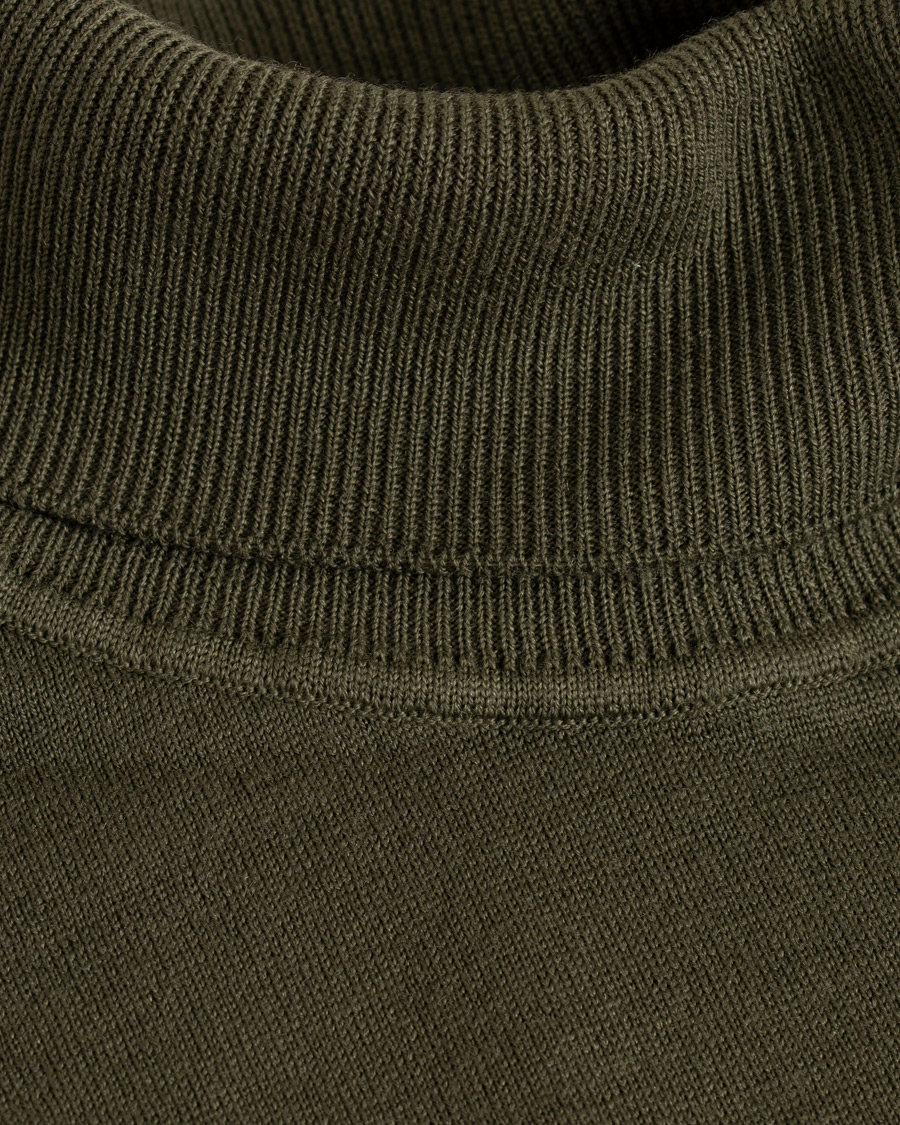 Herren | Pullover | Sunspel | Merino Wool Rollneck Military Green
